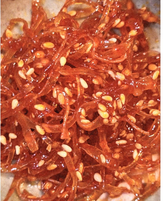 오징어실채볶음 50g 100g 진미채볶음 매콤 오징어채 밑반찬 집밥 반찬, 1개