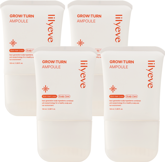 릴리이브 그로우턴 여성 탈모완화 엑소좀 앰플, 100ml, 4개
