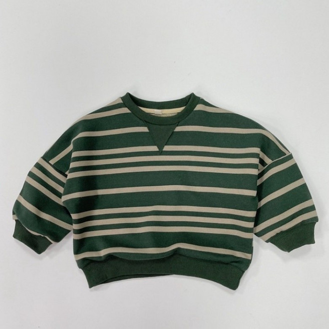 구빠방 아동 스트라이프 단가라 상의 맨투맨