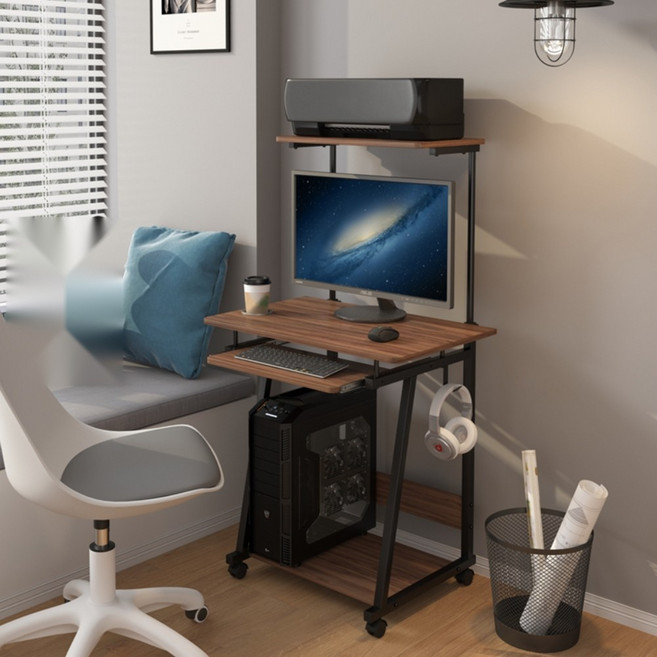 작은 컴퓨터 책상 데스크탑 홈 작은 아파트 침실 아파트 이층 이동식 리프트 학습 책상, 04 Single table  120 60