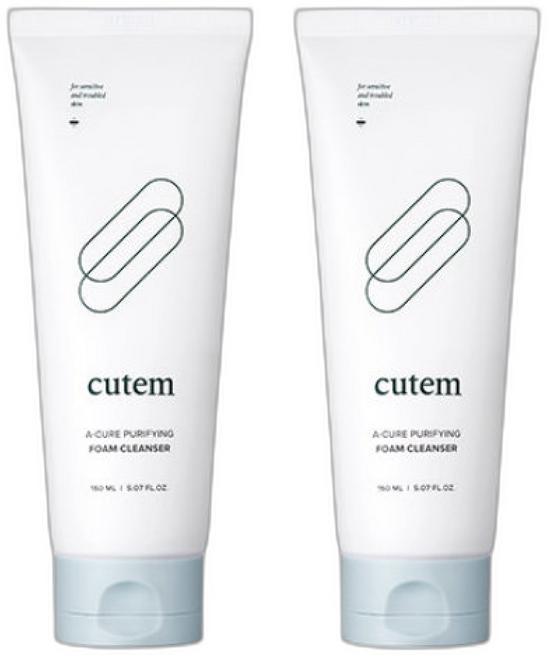 큐템 에이큐어 퓨리파잉 폼 클렌저, 150ml, 2개