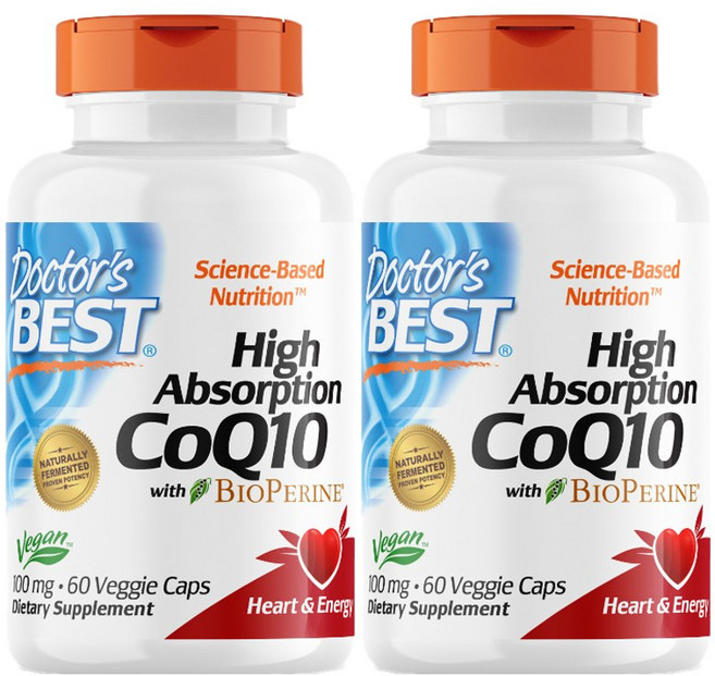 Doctor's BEST 高吸收輔酶Q10素食膠囊 100mg, 60顆, 2罐