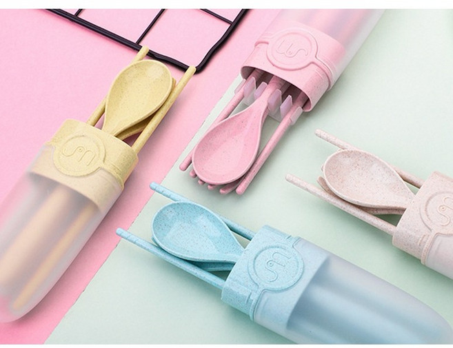 둘픽 휴대용 수저 포크 세트 소풍 나들이 도시락