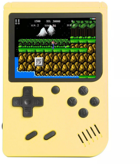 MILLANDA 게임기 미니 핸드셋 마카롱 손 위 빈티지 핸드셋 500in1, 노란색 SJ157-75