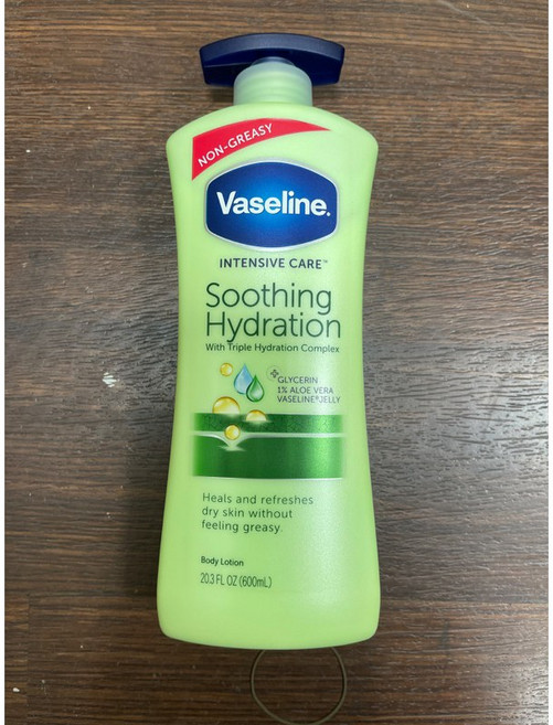 Vaseline 凡士林 Intensive Care Soothing Hydration 身體乳液, 1個, 600ml蘆薈清爽, 600ml