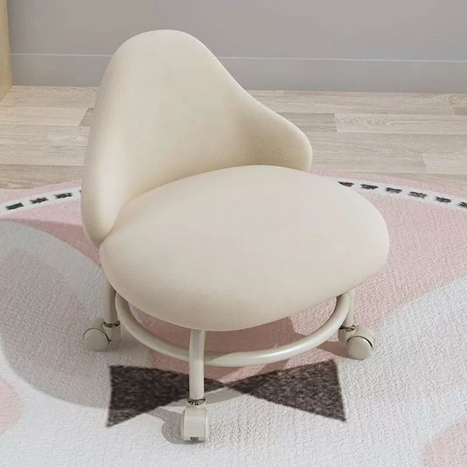 바퀴 원형 낮은 등받이 좌식 둥근 달린의자 스톨, 중성 볼펜 1개 색상 랜덤, 1개