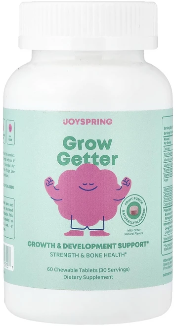 정말좋습니다 JoySpring 그로우 게터 만 4세 이상 과일 펀치 츄어블 60정 빠르게배송해드릴게요 - 쿠팡