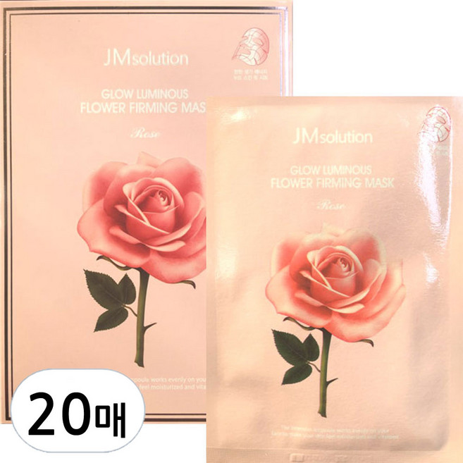 제이엠솔루션 윤광 플라워 퍼밍 마스크 로즈, 20개, 1개입