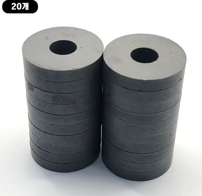 이방성 페라이트 링 자석 스탠다드자력 블랙 [제이스샷], FR D30xd10x5T, 20개