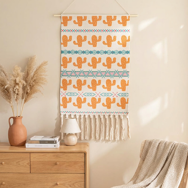 포니홈 월행잉 패브릭 포스터 배전함 두꺼비집 가리개, 사하라선인장