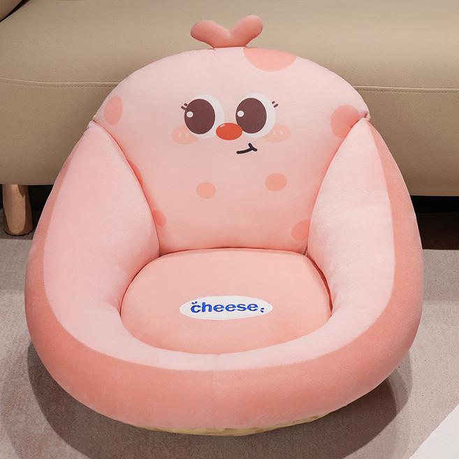 style dr 캐릭터 빈백 1인용쇼파 빈백소파 소파 의자 등받이 쿠션, strawberry cheese53CM*40CM
