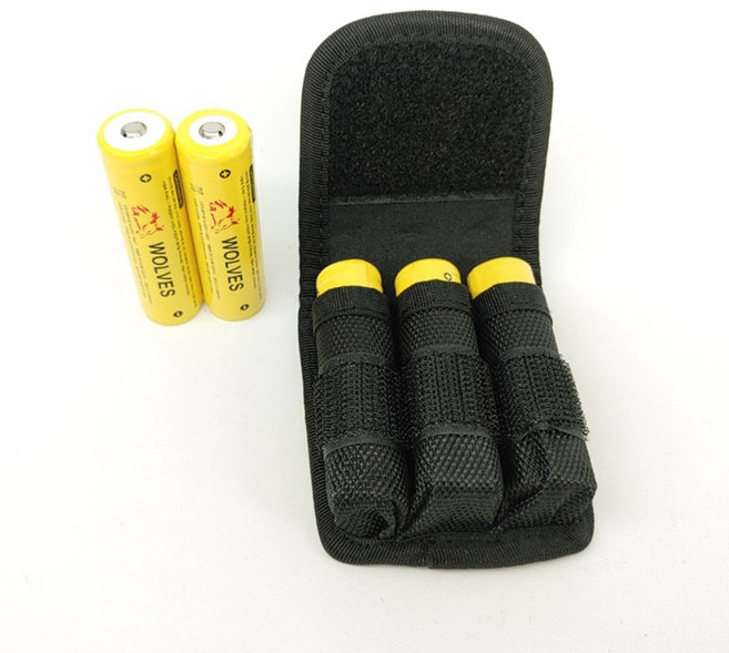 차징샵유통 리튬이론 18650 배터리 3구 보관함 파우치 후면 벨트고리