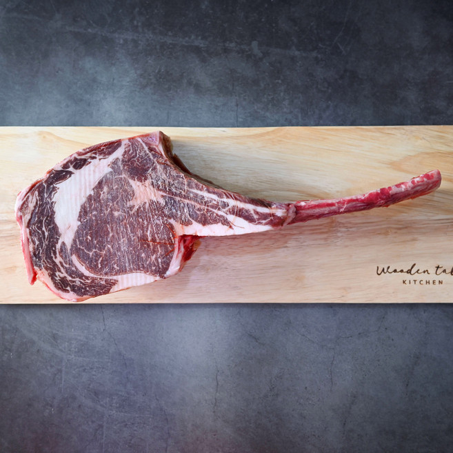 [누리돈애] 토마호크 스테이크 5cm 초이스 소고기 캠핑 바베큐 홈파티 1kg, 1개