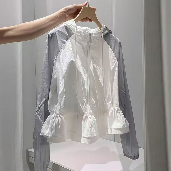 SELEAD 여성여름잠바 햇빛차단 얇은 긴팔셔츠 자외선차단의류 쿨링 자켓 햇빛 차단 여름 경량 바람막이 후드 집업 자외선차단 UV 차단