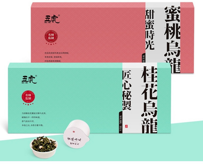 복숭아 우롱차 계화 홍차 계화 우롱 모리화차 캡슐 세트, 우롱차 세트 복숭아 우롱 + 계화 우롱, 1개, 1개입