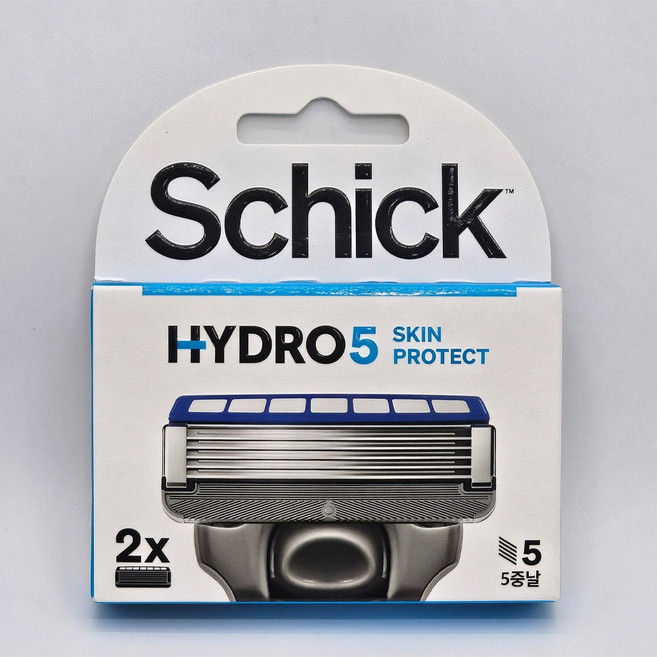 쉬크 하이드로5 프로텍트면도날 2개입 -스킨가드장착5중날, 1개