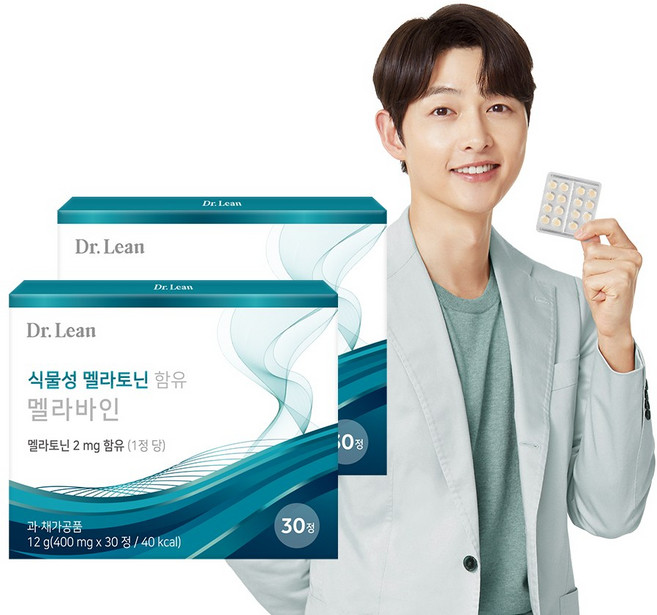[공식] 닥터린 식물성 멜라토닌 함유 멜라바인 [식물성 멜라토닌 2mg 함유(1정당)], 2개, 12g