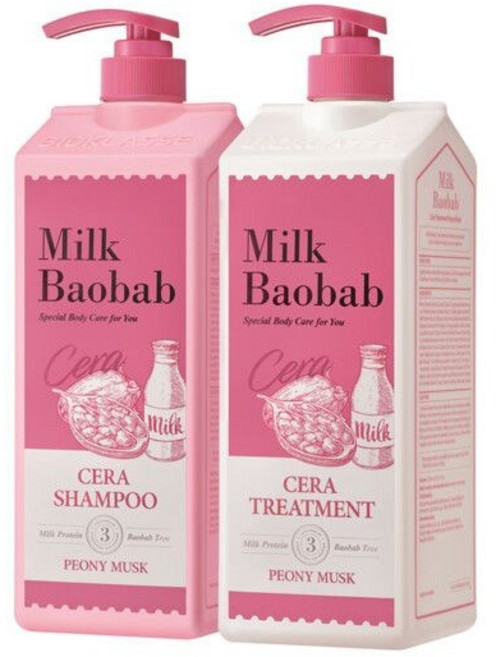 밀크바오밥 세라 샴푸 1.2L+트리트먼트 1.2L (피오니머스크), 밀크바오밥 세라 샴푸 1.2L+트리트먼트 1.2L (피