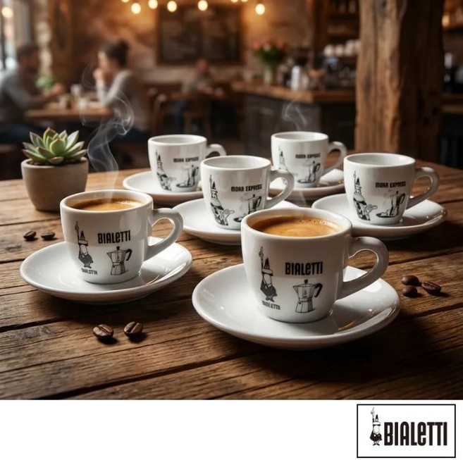 비알레띠 에스프레소잔 홈카페 샷잔 미니커피잔세트 카페컵 6인조세트, 카로셀로, 1세트