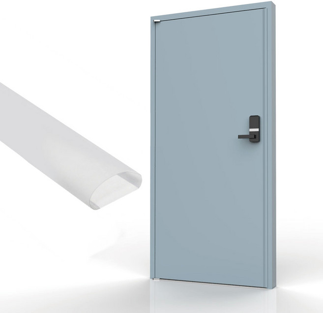 [창틈이] 현관문 틈새 완벽차단 바람막이 문풍지, 1개, 대형 2.1m 반투명