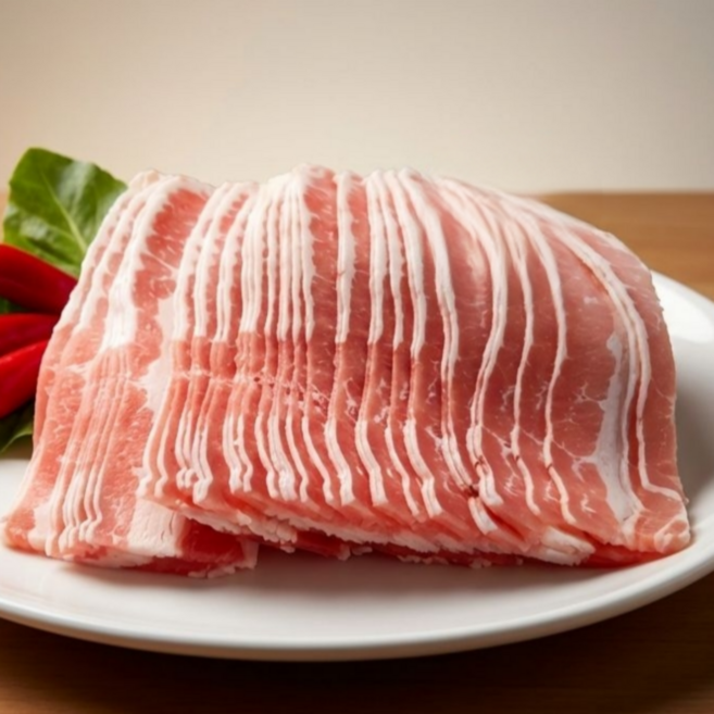 호주산 소 삼겹양지 500g 2mm 초슬라이스 / 3초 소삼겹살 / 차돌박이, 1개