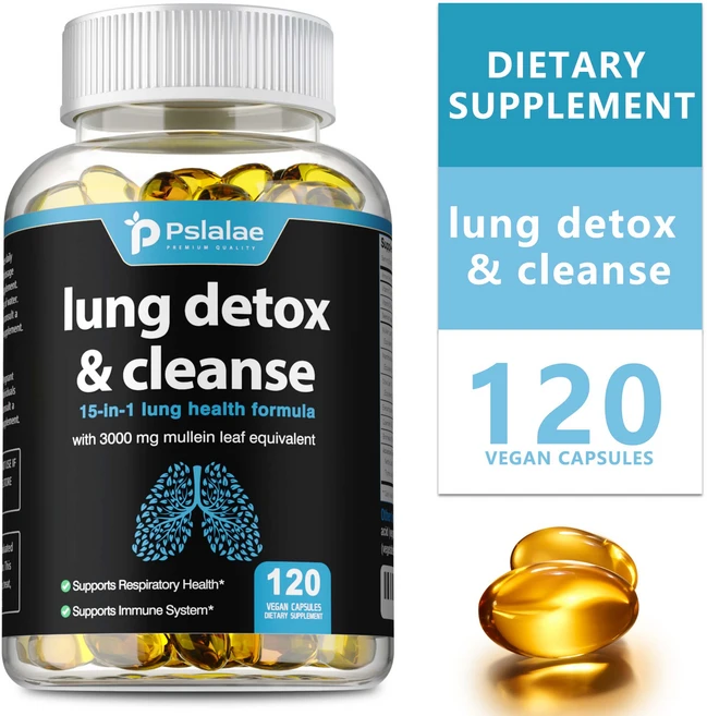 폐 디톡스 & 클렌징 - 15가지 효능의 폐 건강 포뮬러 - 호흡기 건강 항산화 보호 및 클렌징 지원 - 120캡슐, 3개, 120정 - 쿠팡