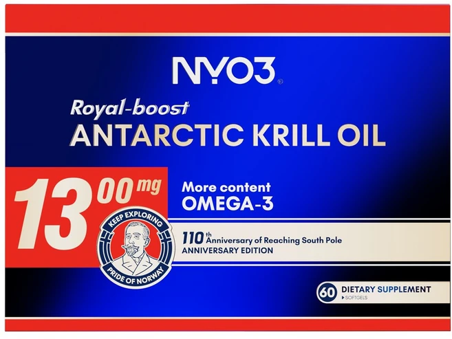 NYO3 로얄-부스트 앤타크틱 크릴 오일 1300mg 소프트젤, 1개, 60정 - 쿠팡
