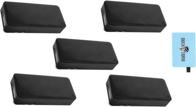 Docztorm 허브가 포함된 HP USB-C 범용 도킹 스테이션 번들 초고속 USB 타입-C 1개 타입-A 3개 오디오 잭 디스플레이포트 2개 HDMI RJ-45 충전용, 5 Pack