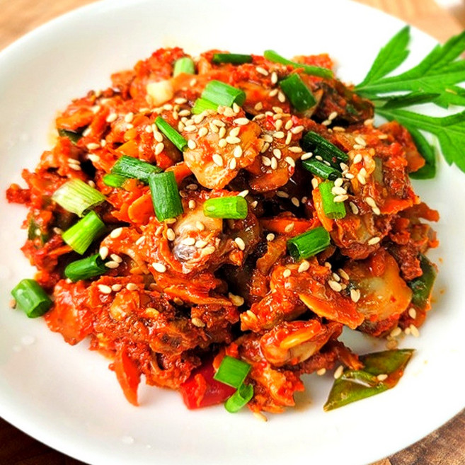 30년전통 순살 꼬막무침 매콤 양념 꼬막장, 6개, 330g
