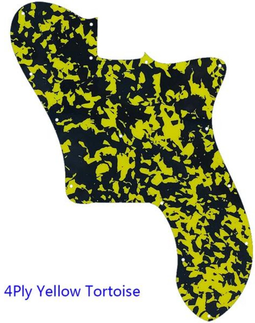 기타 Fei Man 맞춤형 부품 US FD 72 Tele Deluxe 재발행 픽가드 픽업 없음 블랭크 교체 여러 가지 색상, [24] 4Ply Yellow Tortoise, 1개