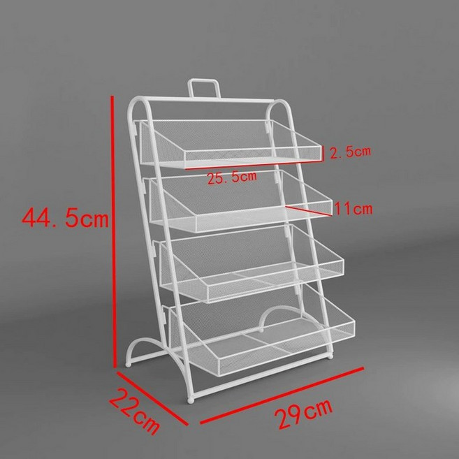 미니펜트리 과자 진열장 슈퍼마켓 진열대 편의점 4단 선반 다용도, 소형 고광택 화이트, 1개
