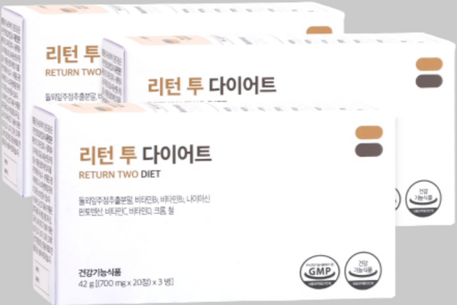리턴 투 다이어트, 1개, 60정, 60정