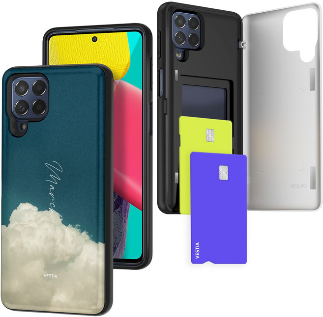 베스티아 갤럭시 퀀텀3 (M536) 디자인 마그네틱 간편 카드수납 도어 범퍼케이스