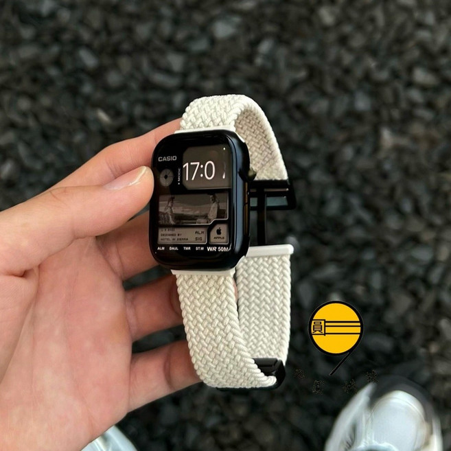 Apple Watch 不鏽鋼金屬錶帶 星光色, 星光色（尼龍編織磁吸）,（S11/S10）42/41/40/38, 1個