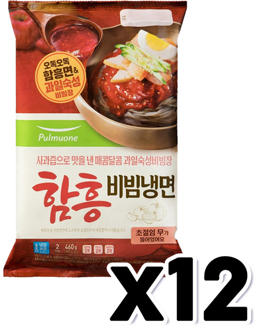 [풀무원] 함흥비빔냉면460g(2인분), 460g, 12개