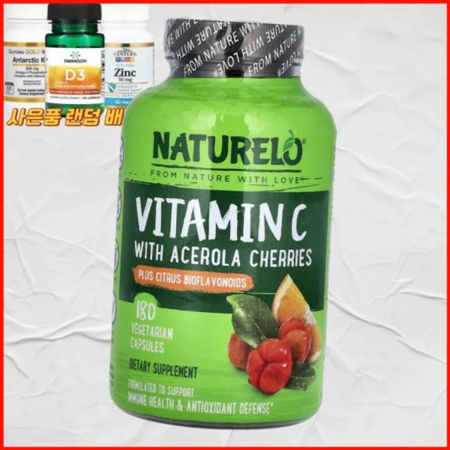내추렐로아세로라 체리 함유 비타민C 감귤류 바이오플라보노이드 식물성 1 미국내수 내추렐로내추렐로, 180정, 1개 - 쿠팡