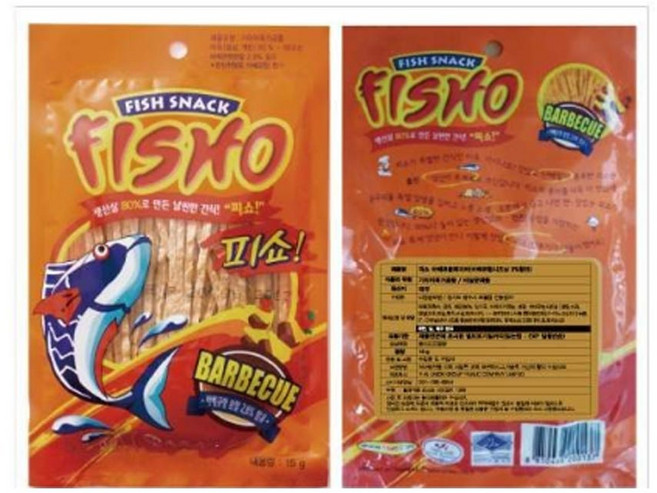 피쇼 바베큐향 어포스낵, 15g, 12개