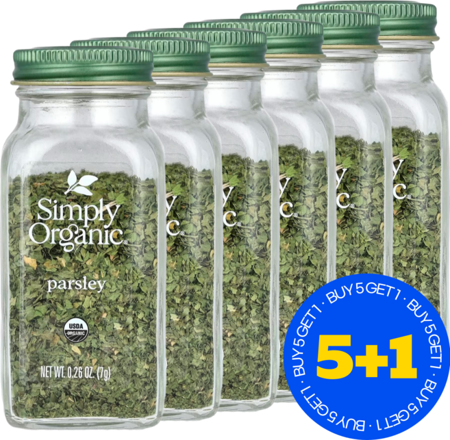 5+1 심플리오가닉 파슬리 7g 시즈닝 프랑스 음식용 / 해외직구 미국정품, 6개