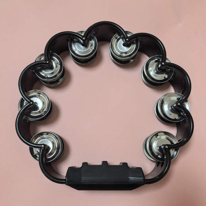 腕鈴手搖鈴幼兒園奧爾夫打擊樂器手拎舞蹈道具串鈴奧爾夫梅花鈴圈, 1個, 黑色:1個