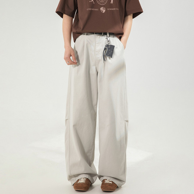 하울맨 깔끔하고 편안한 남성 순면 핀턱 빅사이즈 와이드 팬츠