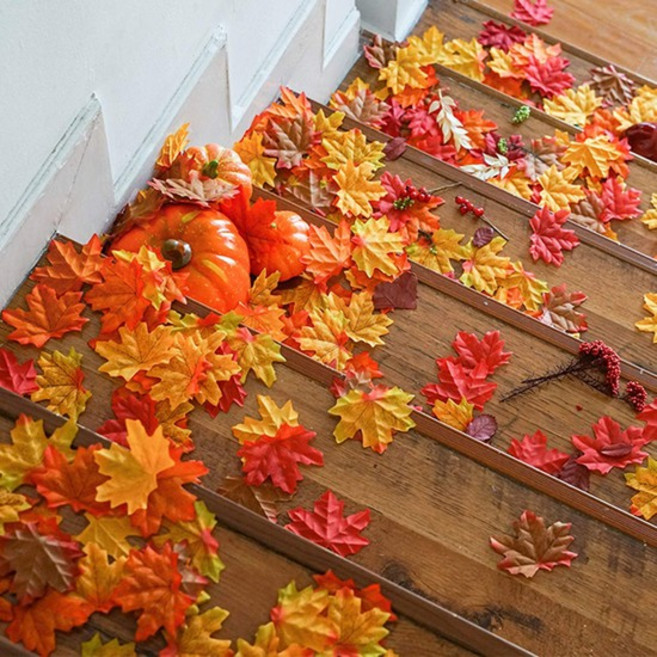 단풍 조화 잎 모형 인조 나뭇잎 낙엽 50pcs 대용량 인테리어 장식, 1개