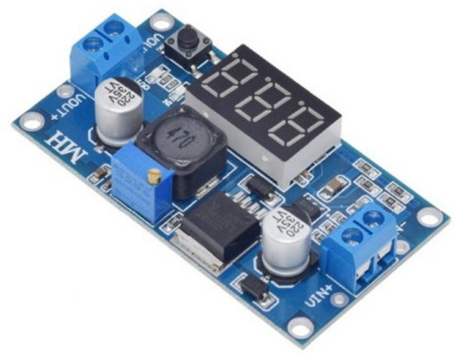 아두이노 LM2596S DC-DC 강하형 스텝다운 FND 모듈, 1개