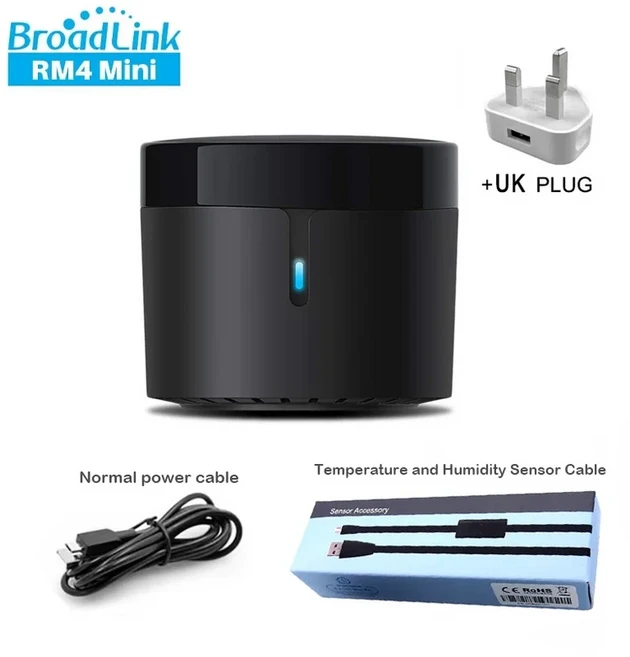 브로드링크 RM4 미니 RM4 Pro IR RF Wifi 스마트 홈 범용 리모컨 (IR/RF 기기 TV 에어컨 선풍기 블라인드, 06 RM4 mini UK and HTS2