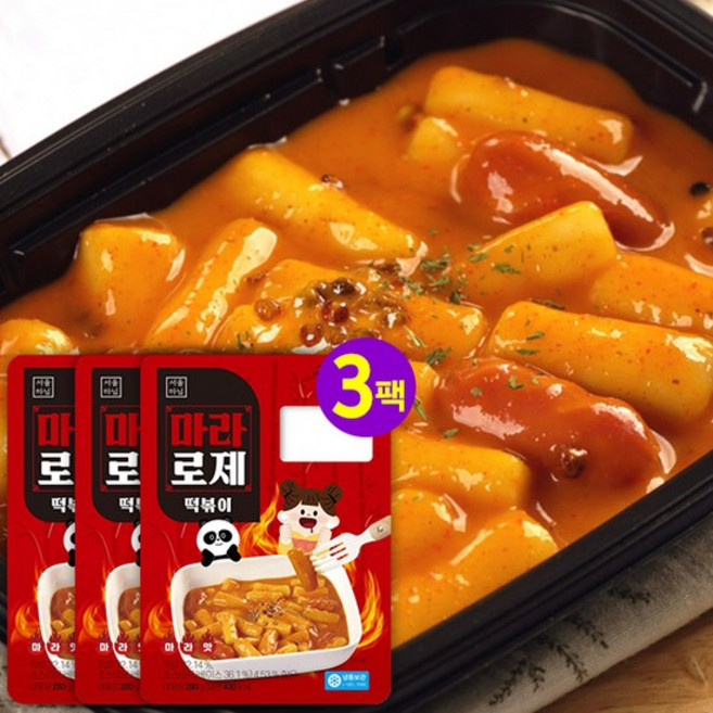 [서울마님] 마라로제 떡볶이 280g x3팩 (전자레인지용), 3개