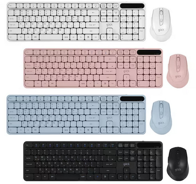 지클릭커 OFFICEPRO WMK70 사일런스L 무선 키보드 마우스 세트, 일반형, 지클릭커 OFFICEPRO WMK70 화이트