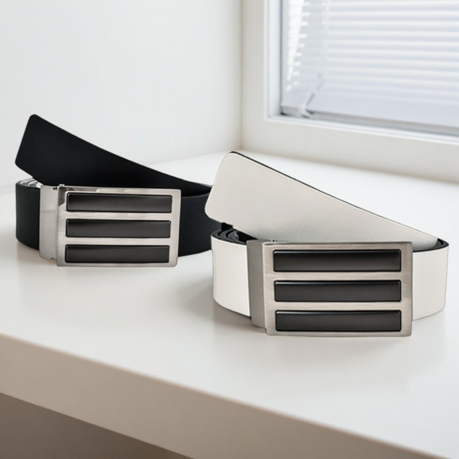 아디다스골프 블랙 화이트 양면 남성 골프벨트