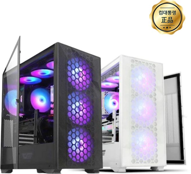darkFlash DLX21 RGB MESH 강화유리 데스크탑 케이스 PC 케이스 미들타워 당일배송, 1개