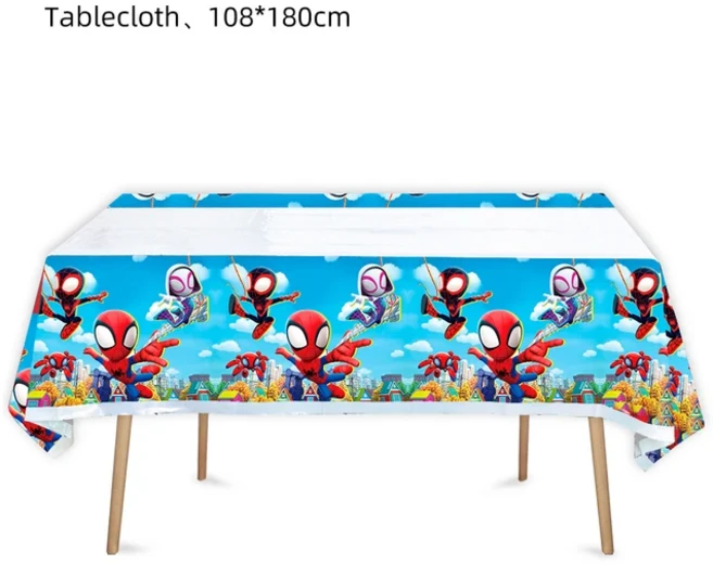 슈퍼히어로 어벤져스 스파이더맨 헐크 아이언맨 테마 테이블 커버 용품 어린이 남아 여아 생일 일회용 테이, 03 As Picture