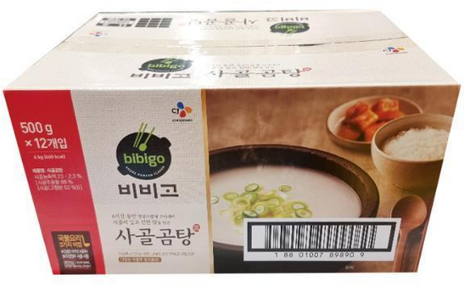 코스트코 비비고 사골곰탕 진 입 사골농축액 23% 대용량 탕비실 집들이 자취, 500g, 12개