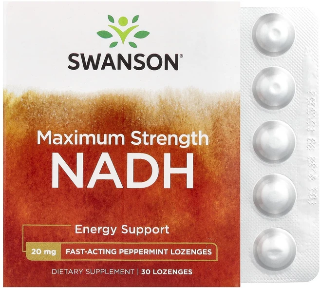 스완슨 NADH 맥시멈 스트렝스 20mg 30 사탕정, 2개, 30정 - 쿠팡